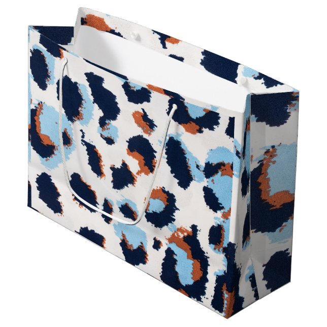 Grand Sac Cadeau Funky Leopard Motif zoo animal art animal (Devant Angle)