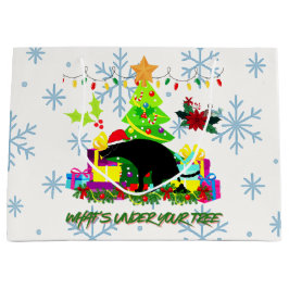 Grand Sac Cadeau Funny Christmas Pooping Dog