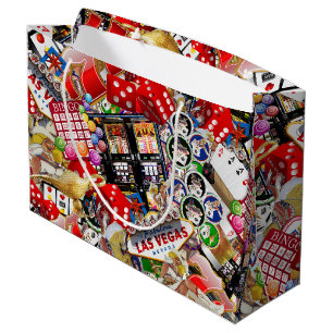 Grand Sac Cadeau Gamblers Delight - Las Vegas Icons Arrière - plan