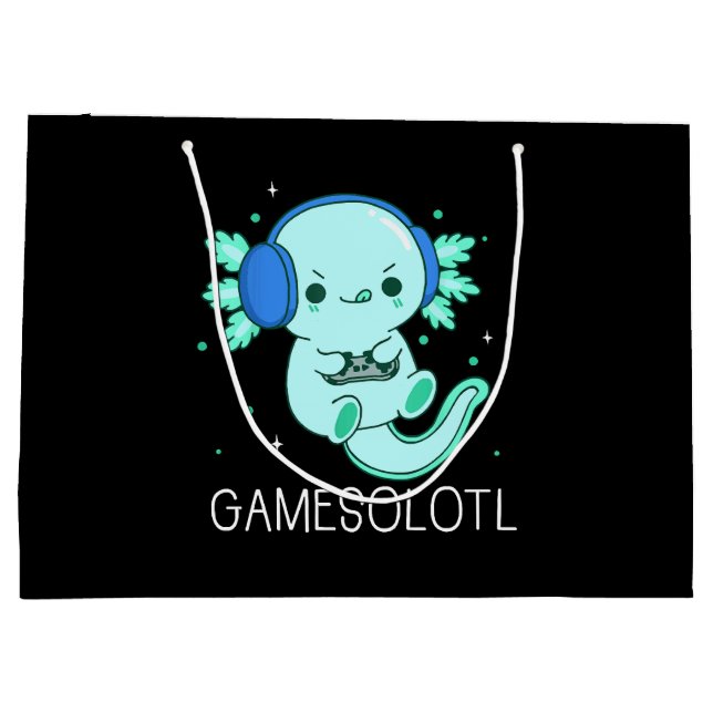 Grand Sac Cadeau Gamesolotl Axolotl Gamer (Dos)