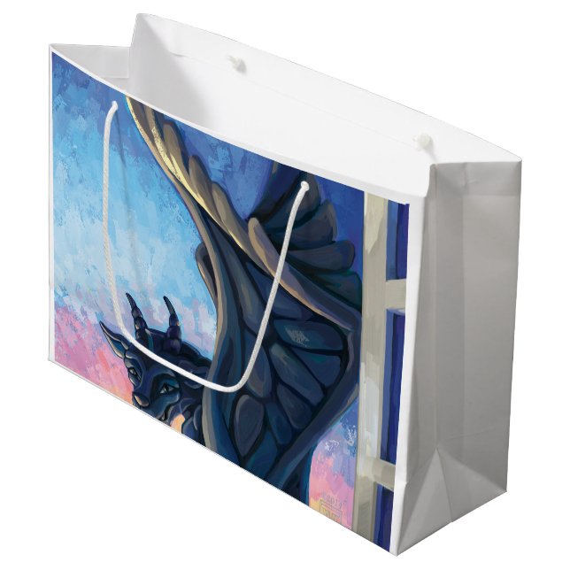 Grand Sac Cadeau Gargoyle Guardian (Devant Angle)