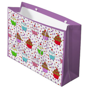 Grand Sac Cadeau Gâteaux mignons et arroses de bonbons