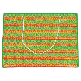 Grand Sac Cadeau Geometric Tribal Retro Mid-Century Modern Pattern