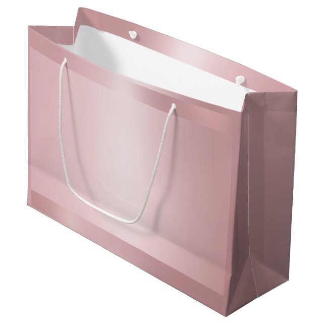 Grand Sac Cadeau Glamour or Rose tendance Élégant Modèle moderne  (Devant Angle)
