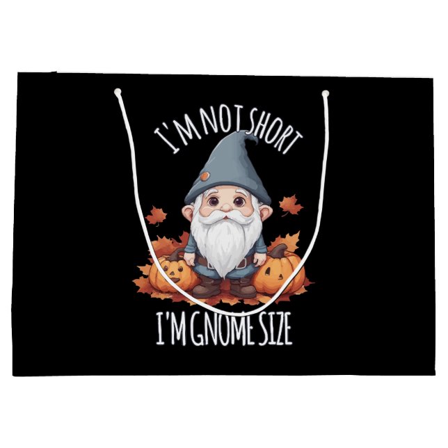 Grand Sac Cadeau Gnome mignonne en automne (Dos)
