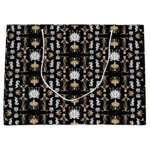 Grand Sac Cadeau Gold Retro Art Nouveau