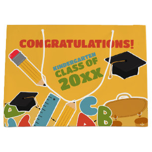 Grand Sac Cadeau Golden Kindergarten Graduation