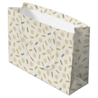 Grand Sac Cadeau Golden Stars et Tree Brunches