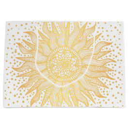 Grand Sac Cadeau Golden Sun Mandala Confetti