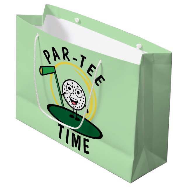 Grand Sac Cadeau Golfers Par-Tee Time (Devant Angle)
