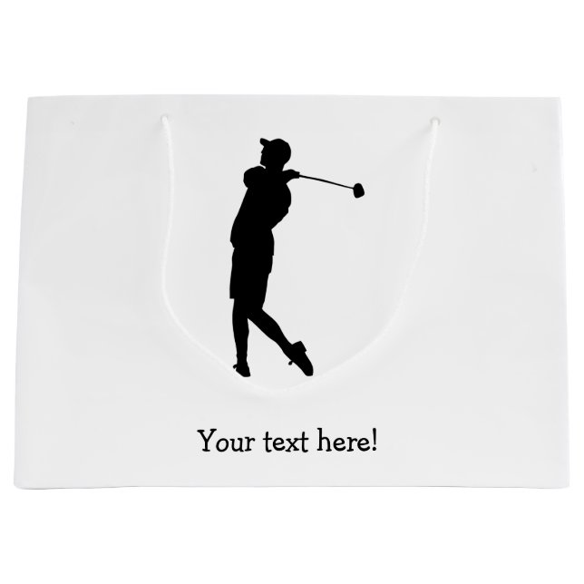 Grand Sac Cadeau  Golfeur (Devant)