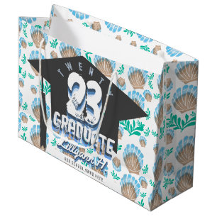 Grand Sac Cadeau Graduation customisée Motif Sea Shell
