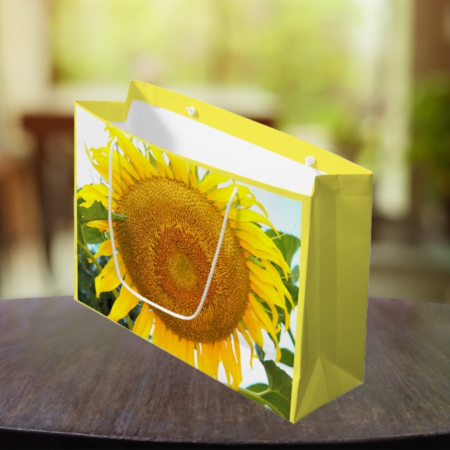 Grand Sac Cadeau Grand tournesol jaune Floral (In Situ)