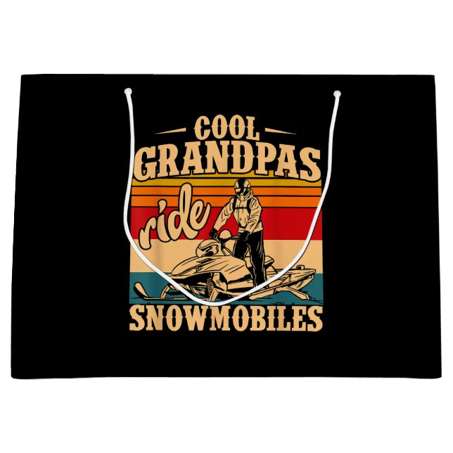 Grand Sac Cadeau Grandpas cool randonnée Motoneige Motoneige Motone (Devant)
