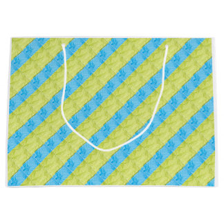 Grand Sac Cadeau green and blue blocks