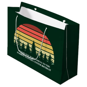Grand Sac Cadeau Green Forest Sunset Nature Retreat Custom