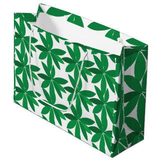 Grand Sac Cadeau Green Leaves Foliage