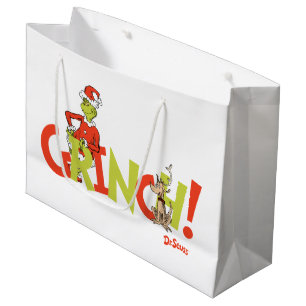 Grand Sac Cadeau Grinch ! Logo du personnage Graphique