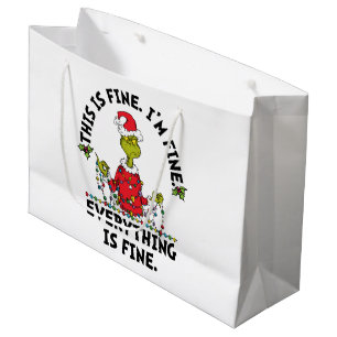 Grand Sac Cadeau Grinch Tout va bien