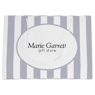 Grand Sac Cadeau Gris Classique Gris Gris Personnalisé