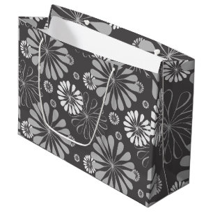 Grand Sac Cadeau Gris foncé et clair