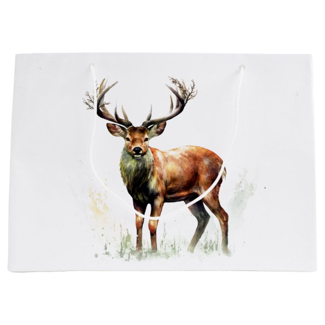 Grand Sac Cadeau Gros Cerf Raté (Devant)