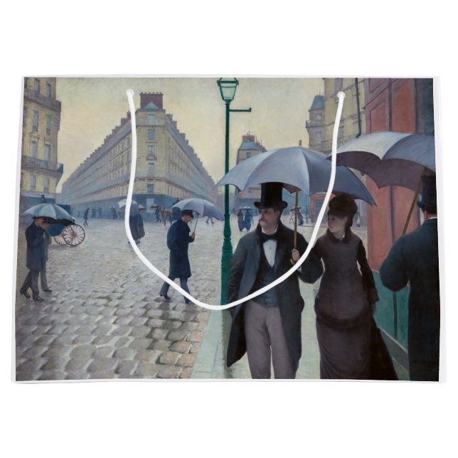 Grand Sac Cadeau Gustave Caillebotte - Paris Street ; Rainy Day (Devant)