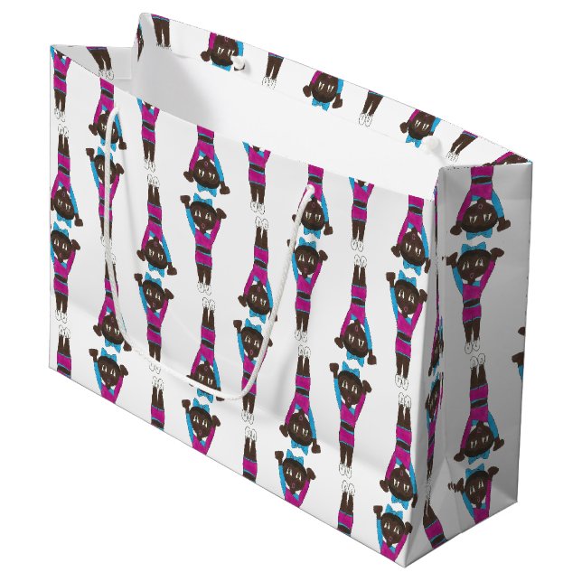 Grand Sac Cadeau Gymnastique acrobatique Tumbling Dance Studio Gym (Devant Angle)
