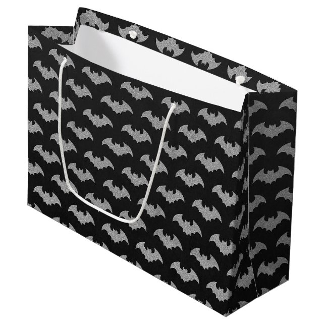 Grand Sac Cadeau Halloween chauve-souris (Devant Angle)