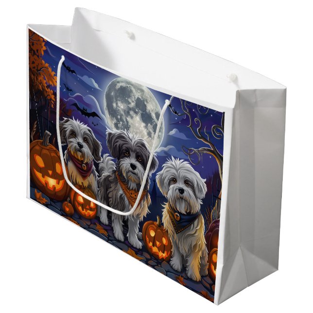 Grand Sac Cadeau Halloween Havanais Éffrayant (Devant Angle)