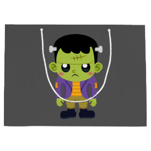 Grand Sac Cadeau Halloween monstre Frankenstein Green
