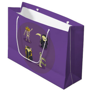 Grand Sac Cadeau Halloween Squelette Dracula Mummy Griffe Reaper