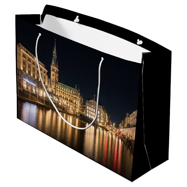 Grand Sac Cadeau Hambourg Allemagne (Dos Angle)