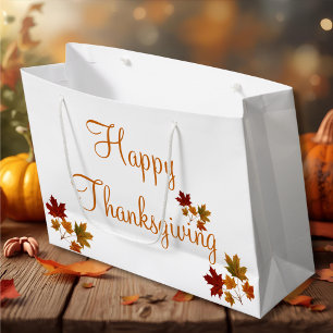Grand Sac Cadeau Happy Thanksgiving
