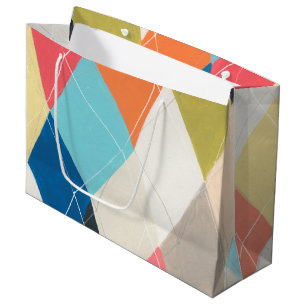 Grand Sac Cadeau Harlequin Hopscotch - Motif Jacquard