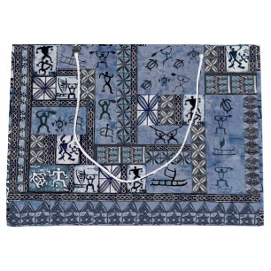 Grand Sac Cadeau Hawaiian Paddleman Petroglyph Tapa Poison Bag