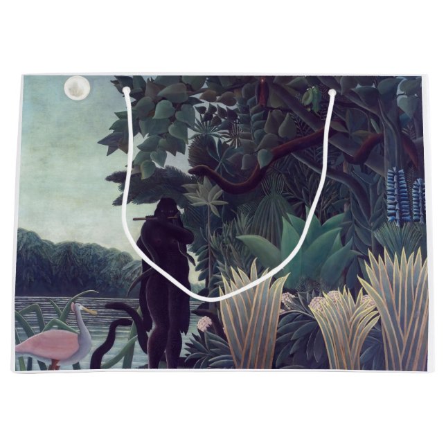 Grand Sac Cadeau Henri Rousseau - Le Charmeur Des Serpents (Devant)