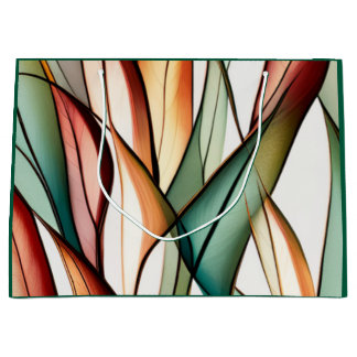 Grand Sac Cadeau Herbe aux vitraux