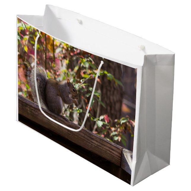 Grand Sac Cadeau Heure des écureuils (Devant Angle)