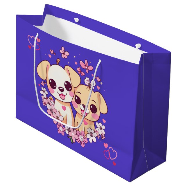 GRAND SAC CADEAU HEUREUSE SAINTE-VALENTIN ! (Devant Angle)