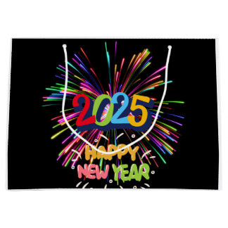 Grand Sac Cadeau heureux nouvel an 2025