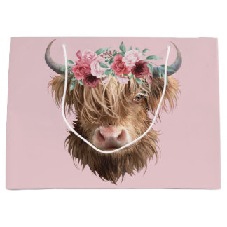 Grand Sac Cadeau Highland Cow