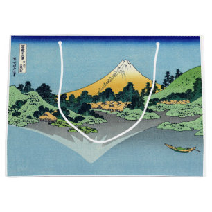 Grand Sac Cadeau Hokusai - Le Mont Fuji reflète le lac Kawaguchi
