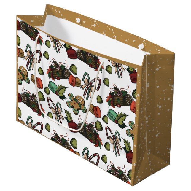 Grand Sac Cadeau Holiday Sweets (Devant Angle)
