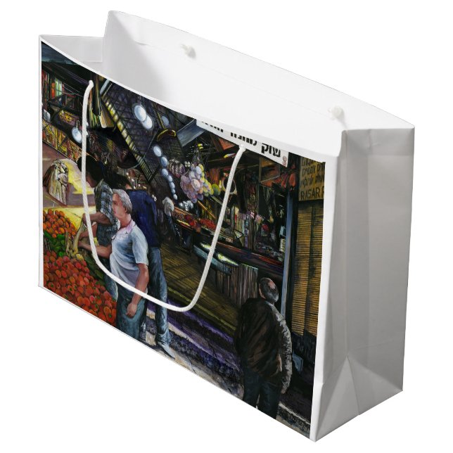 Grand Sac Cadeau Hommes de Commerce, Jérusalem (Devant Angle)