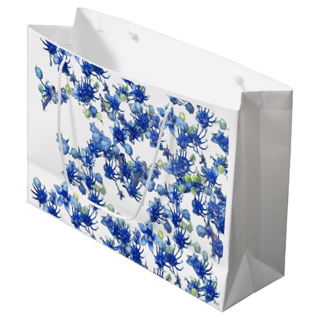 Grand Sac Cadeau Hydrangea BGC transparent (Devant Angle)