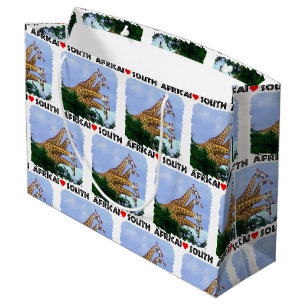 Grand Sac Cadeau I Coeur Afrique du Sud 4 Giraffes