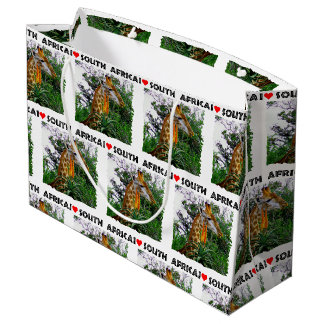 Grand Sac Cadeau I Coeur Afrique du Sud Giraffe Aloe