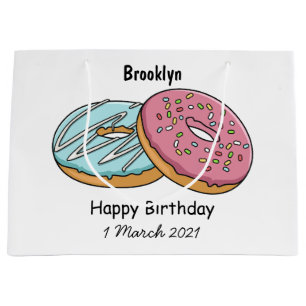 Grand Sac Cadeau Illustration de dessin animé de donut