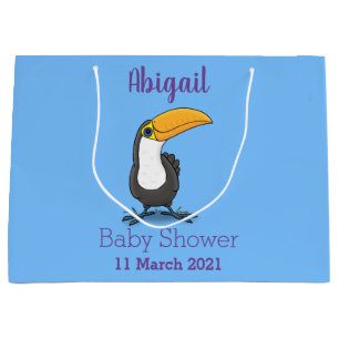 Grand Sac Cadeau Illustration de dessin humoristique du toucan joye